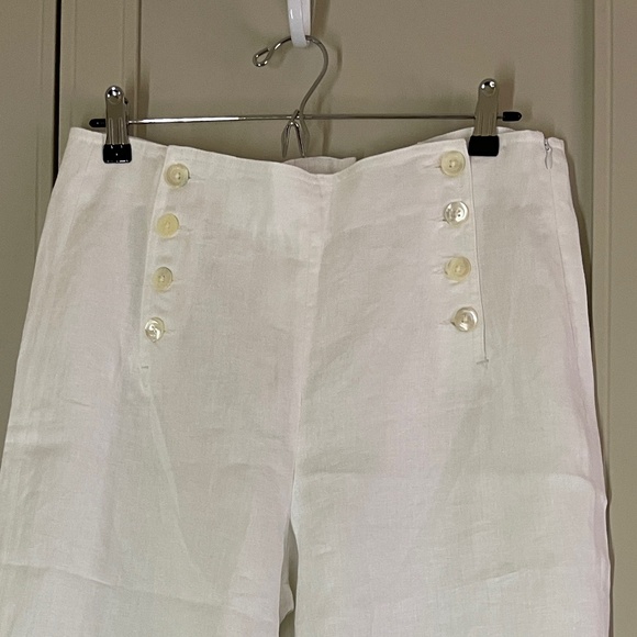 White Linen Pants Size 30 - Picture 5 of 7
